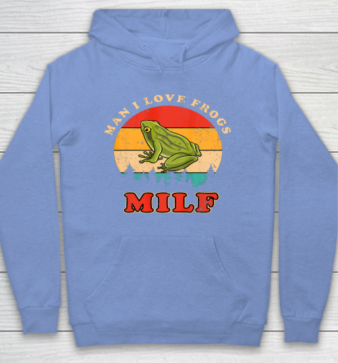 MILF Man I Love Frogs Funny Retro Frog Hoodie 8