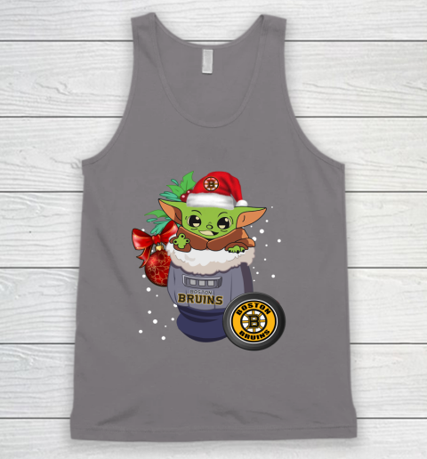 Boston Bruins Christmas Baby Yoda Star Wars Funny Happy NHL Tank Top 7