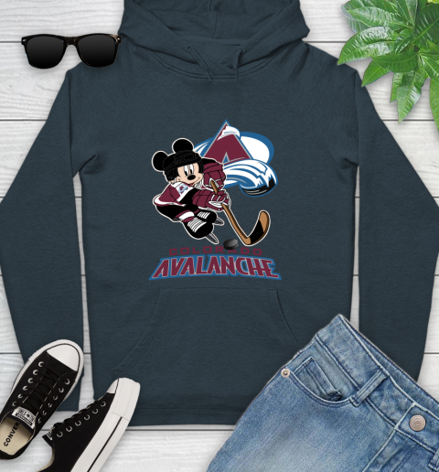 NHL Colorado Avalanche Mickey Mouse Disney Hockey T Shirt Youth Hoodie 8