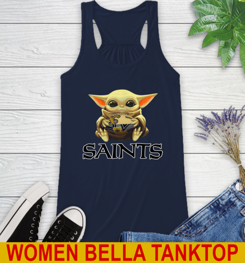 NFL Football New Orleans Saints Baby Yoda Star Wars Shirt Racerback Tank 11