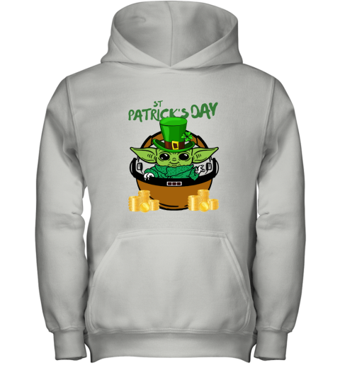 Baby Yoda St. Patrick's Day Outfit Youth Hoodie