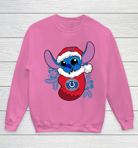 Indianapolis Colts Christmas Stitch In The Sock Funny Disney NFL Youth Sweatshirt 7