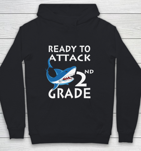 Back To School Shirt Ready to attack 2nd grade 1 Youth Hoodie