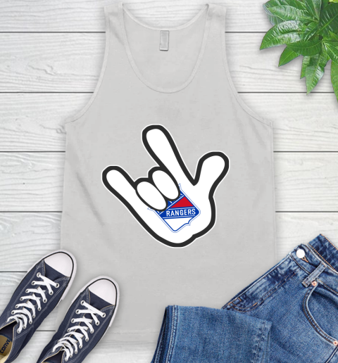 New York Rangers NHL Hockey Mickey Rock Hand Disney Tank Top