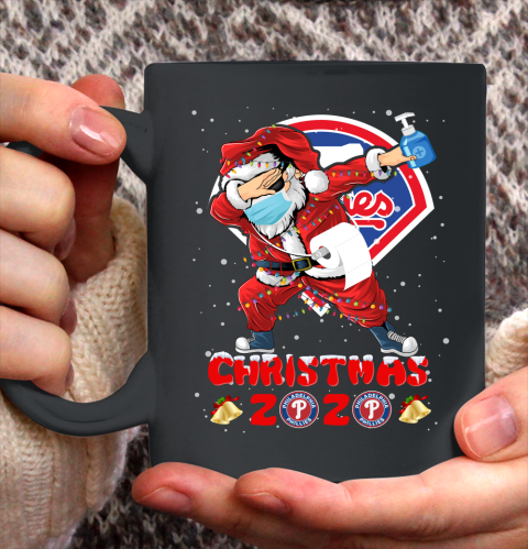 Philadelphia Phillies Funny Santa Claus Dabbing Christmas 2020 MLB Ceramic Mug 11oz