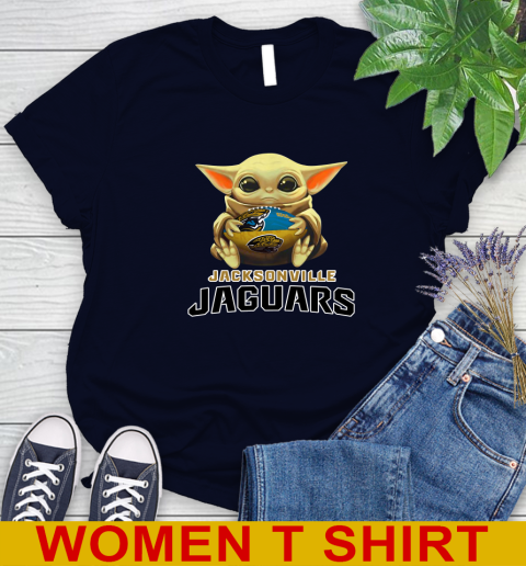 NFL Football Jacksonville Jaguars Baby Yoda Star Wars Shirt Women's T-Shirt 3