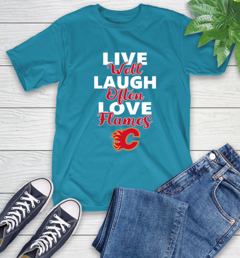 NHL Hockey Calgary Flames Live Well Laugh Often Love Shirt T-Shirt 10