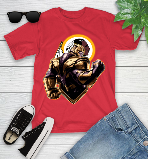 NFL Thanos Avengers Endgame Football Sports Washington Redskins Youth T-Shirt 10