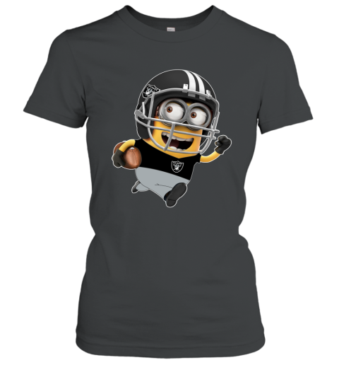 NFL Oakland Raiders Minions Disney Football Sports zTPZJlU6tMm ladies t shirt 20 95 151514 front black