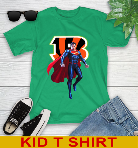 NFL Superman DC Sports Football Cincinnati Bengals Youth T-Shirt 6