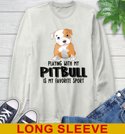 Playing with my pitbull is my favorite sport 56