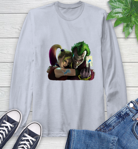 Detroit Lions NFL Football Joker Harley Quinn Suicide Squad Long Sleeve T-Shirt 7 Detroit Lions NFL Football Joker Harley Quinn Suicide Squad Long Sleeve T-Shirt - Image 7