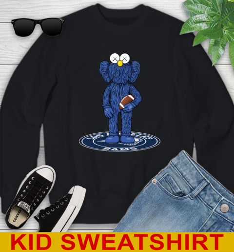 NFL Football Los Angeles Rams Kaws Bff Blue Figure Shirt Youth Sweatshirt 2