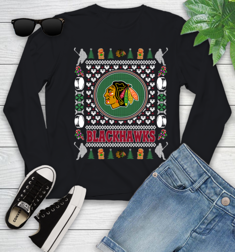Chicago Blackhawks Merry Christmas NHL Hockey Loyal Fan Ugly Shirt 124