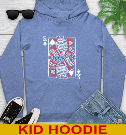 Los Angeles Dodgers MLB Baseball The King Of Spades Death Cards Shirt Youth Hoodie 12