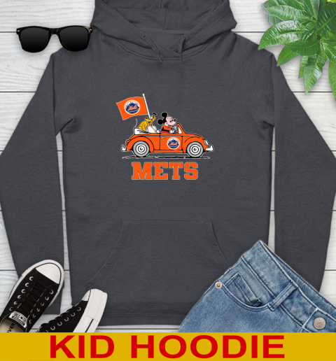 MLB Baseball New York Mets Pluto Mickey Driving Disney Shirt Youth Hoodie 9