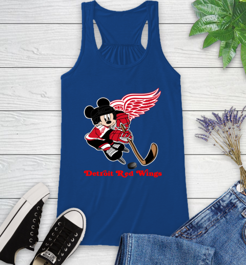 NHL Detroit Red Wings Mickey Mouse Disney Hockey T Shirt Racerback Tank 9