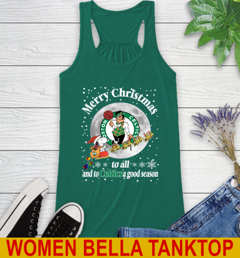 Boston Celtics Merry Christmas To All And To Celtics A Good Season NBA Basketball Sports Racerback Tank 5