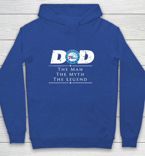 Philadelphia 76ers NBA Basketball Dad The Man The Myth The Legend Youth Hoodie 6