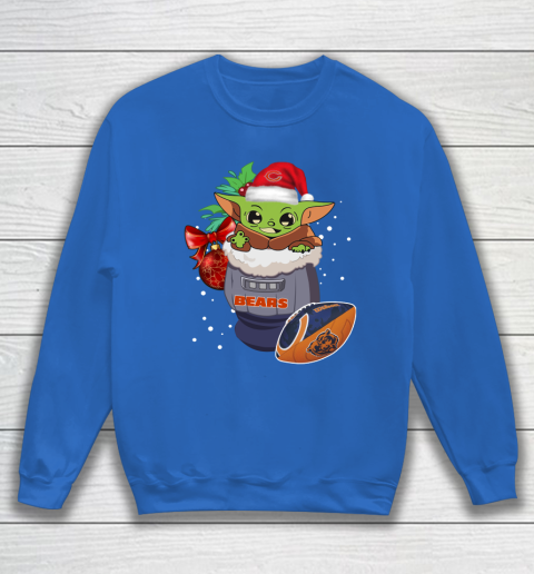 Chicago Bears Christmas Baby Yoda Star Wars Funny Happy NFL Sweatshirt 7