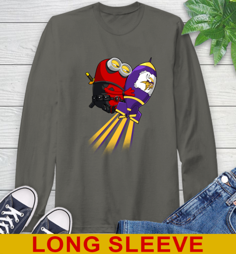 NFL Football Minnesota Vikings Deadpool Minion Marvel Shirt Long Sleeve T-Shirt 10