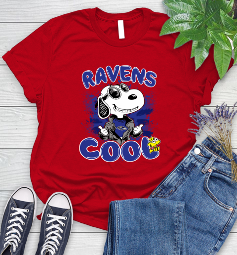 NFL Football Baltimore Ravens Cool Snoopy Shirt Women's T-Shirt 11