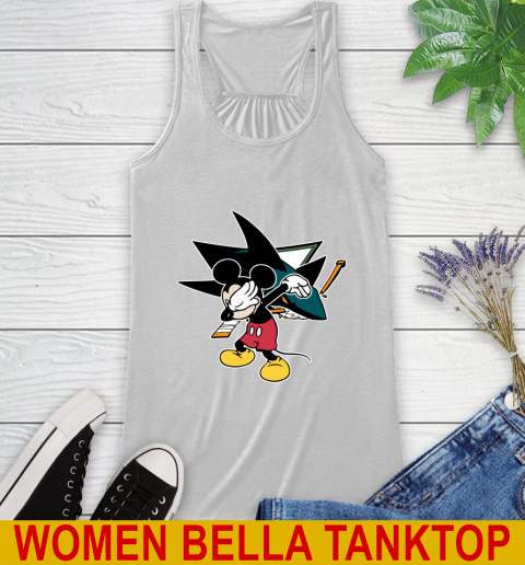 San Jose Sharks NHL Hockey Dabbing Mickey Disney Sports Racerback Tank