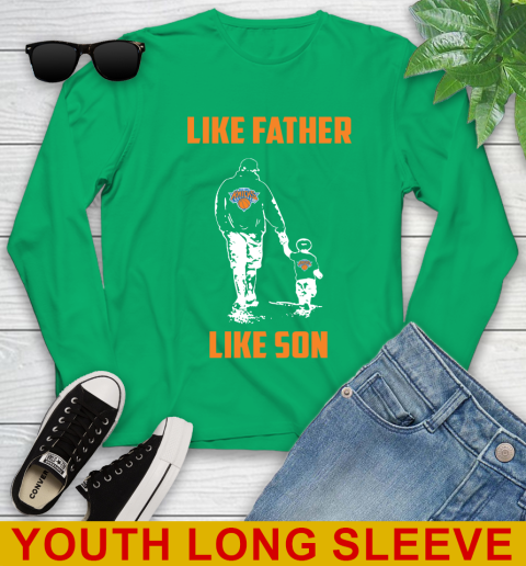 New York Knicks NBA Basketball Like Father Like Son Sports Youth Long Sleeve 7