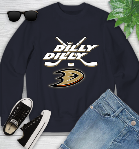 NHL Anaheim Ducks Dilly Dilly Hockey Sports Youth Sweatshirt 3