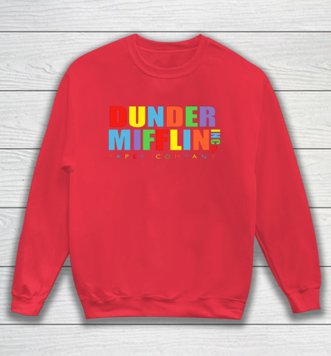 The Office Dunder Mifflin Rainbow Letters Sweatshirt 7