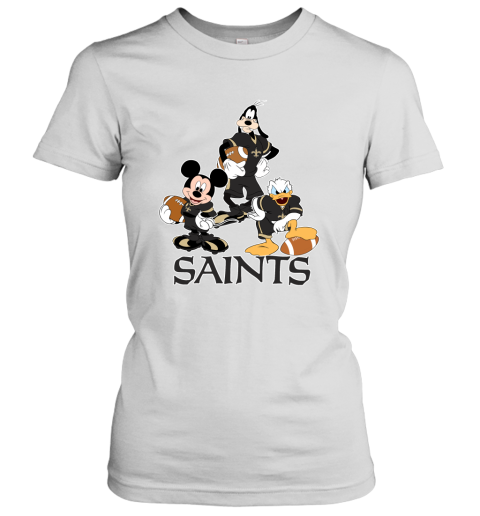 Mickey Donald Goofy The Three New Orleans Saints Football Women's T-Shirt