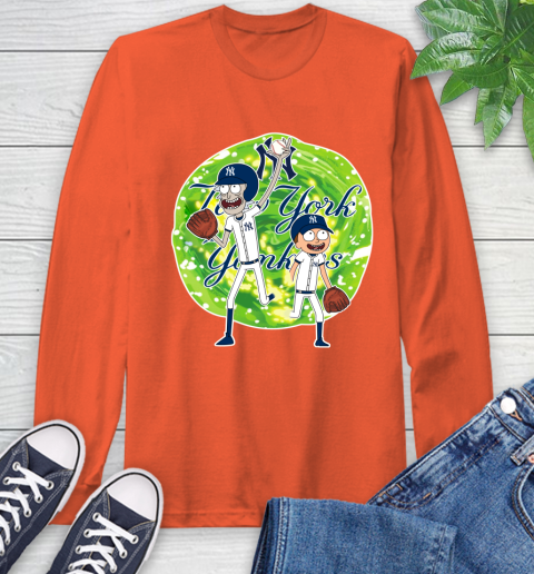 MLB New York Yankees Rick And Morty Baseball Sports Long Sleeve T-Shirt 5