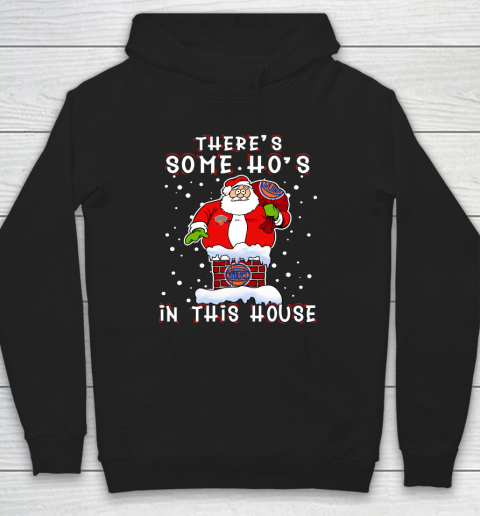 New York Knicks Christmas There Is Some Hos In This House Santa Stuck In The Chimney NBA Hoodie