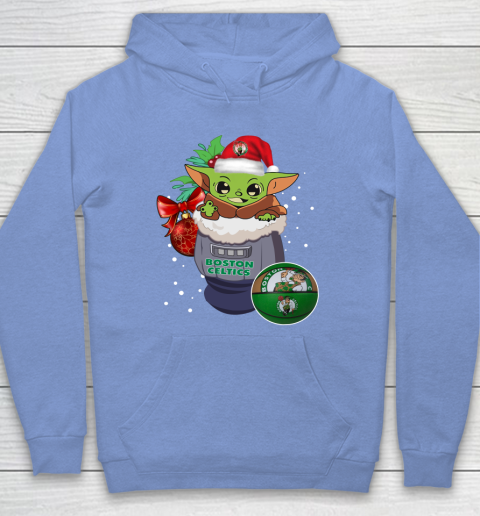 Boston Celtics Christmas Baby Yoda Star Wars Funny Happy NBA Hoodie 11