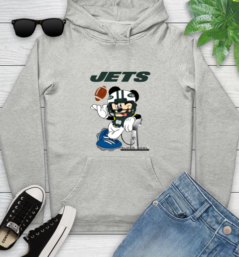 NFL New York Jets Mickey Mouse Disney Super Bowl Football T Shirt Youth Hoodie