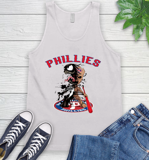 MLB Philadelphia Phillies Baseball Venom Groot Guardians Of The Galaxy Tank Top