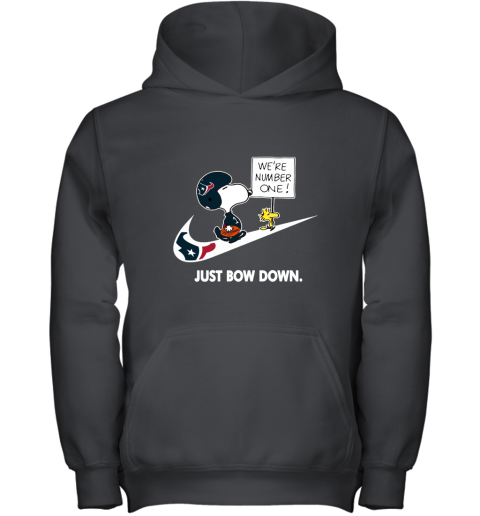 Houston Texans Are Number One – Just Bow Down Snoopy Youth Hoodie