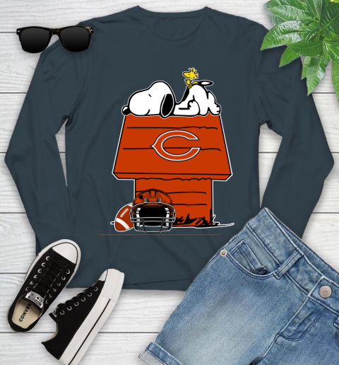 Chicago Bears NFL Football Snoopy Woodstock The Peanuts Movie Youth Long Sleeve 8