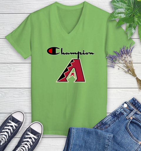 MLB Baseball Arizona Diamondbacks Champion Shirt Women's V-Neck T-Shirt 7