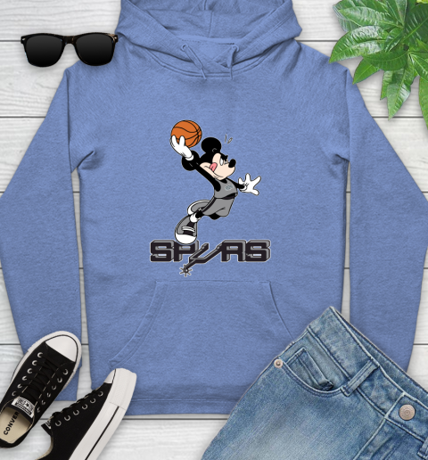 NBA Basketball San Antonio Spurs Cheerful Mickey Mouse Shirt Youth Hoodie 11