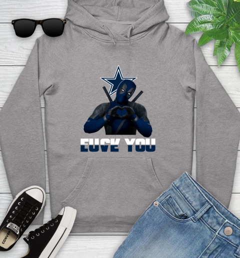 NHL Dallas Cowboys Deadpool Love You Fuck You Football Sports Youth Hoodie 6