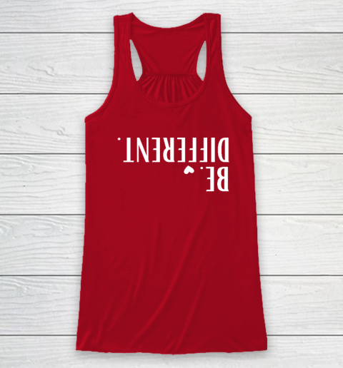 Funny Upside Down Be Different Racerback Tank 3