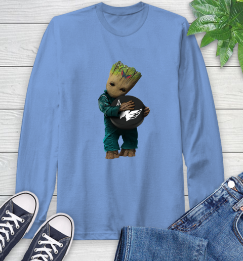 NHL Groot Guardians Of The Galaxy Hockey Sports Washington Capitals Long Sleeve T-Shirt 11