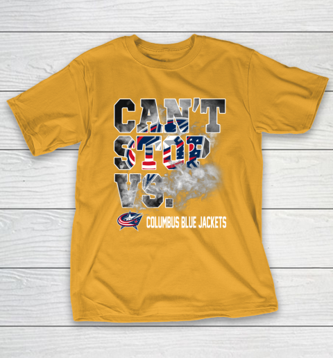 NHL Columbus Blue Jackets Hockey Can't Stop Vs T-Shirt 2