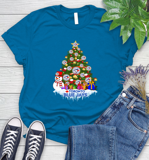 Toronto Blue Jays Merry Christmas MLB Baseball Sports Women's T-Shirt 7