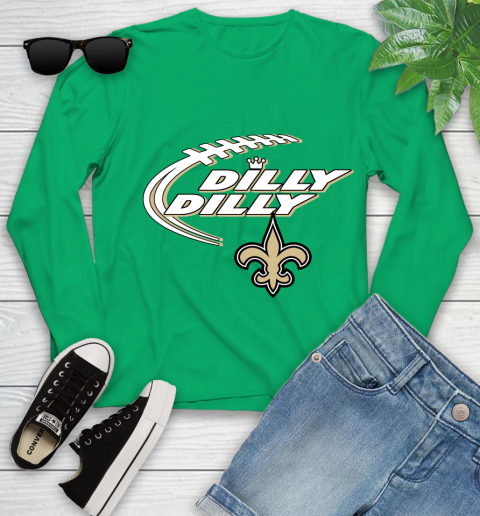 NFL New Orleans Saints Dilly Dilly Football Sports Youth Long Sleeve 6