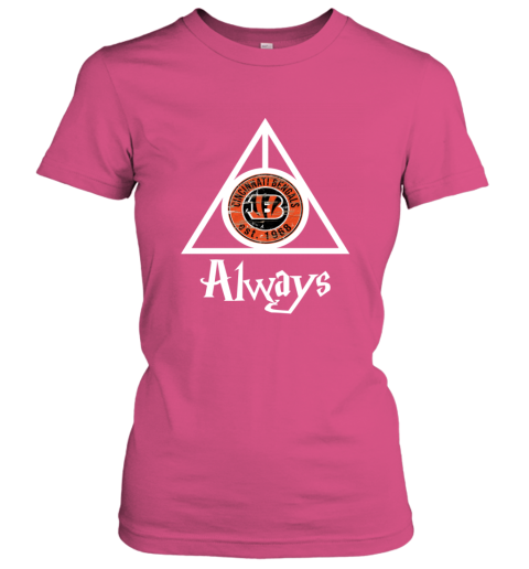 Always Love The Cincinnati Bengals x Harry Potter Mashup NFL qhpz always love the cincinnati bengals x harry potter ladies t shirt 20 front heliconia