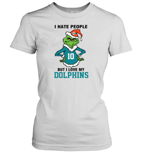 I Hate People But I Love My Dolphins Miami Dolphins NFL Teams Women's T-Shirt