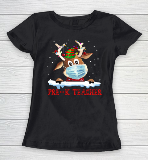 Merry Christmas Pre K Teacher Reindeer Women's T-Shirt