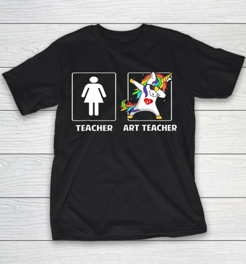 Art Teacher Unicorn Dabbing Funny T Shirt Gifts Dab Dabs Youth T-Shirt